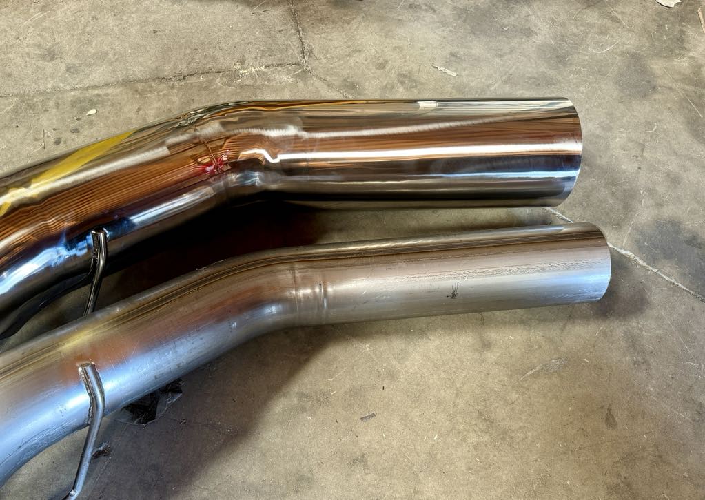 2011-2024 FORD 6.7 POLISHED STAINLESS 7" REAR SECTION - 90 DEGREE ANGLE