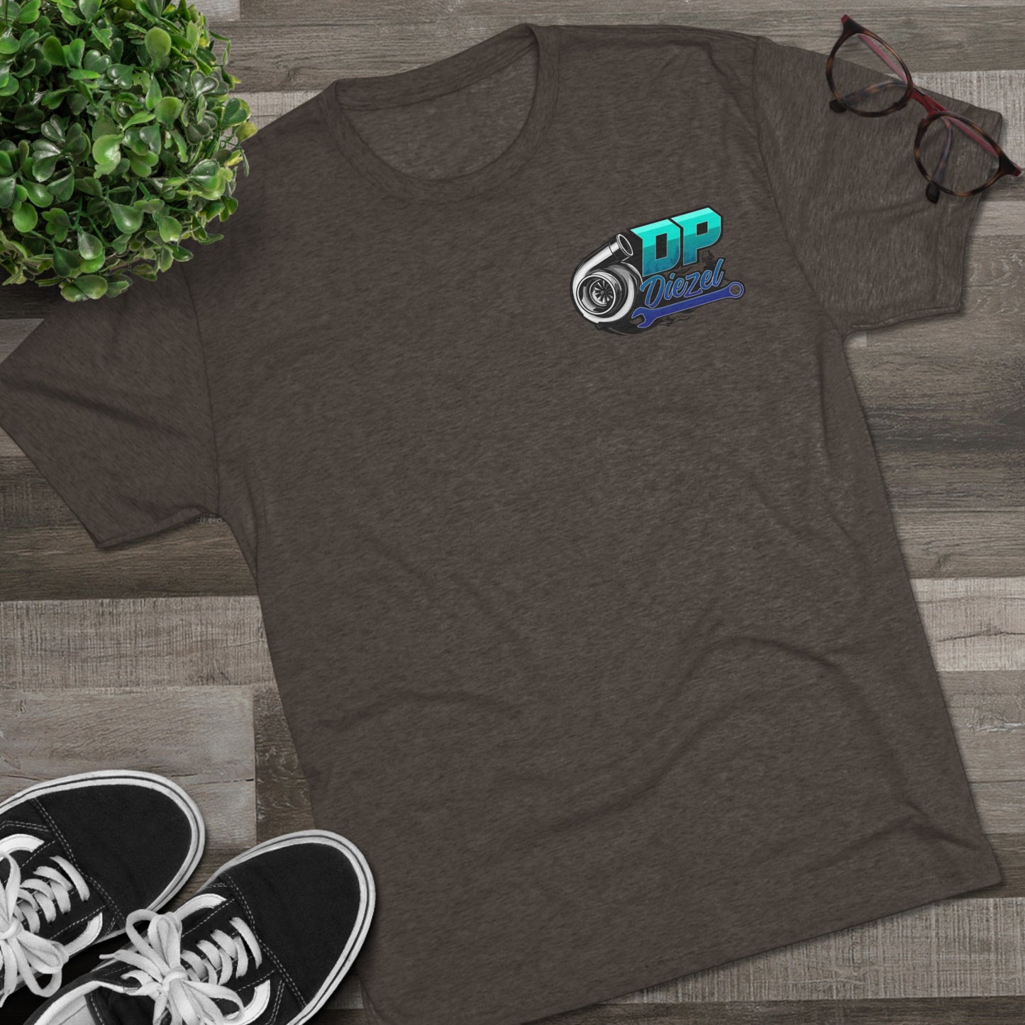 Unisex Tri-Blend Crew Tee - Teal Logo