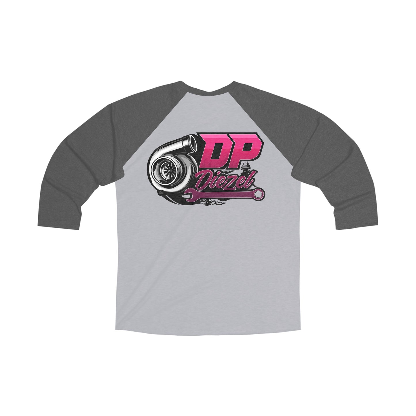 Unisex Tri-Blend 3\4 Raglan Tee - Pink