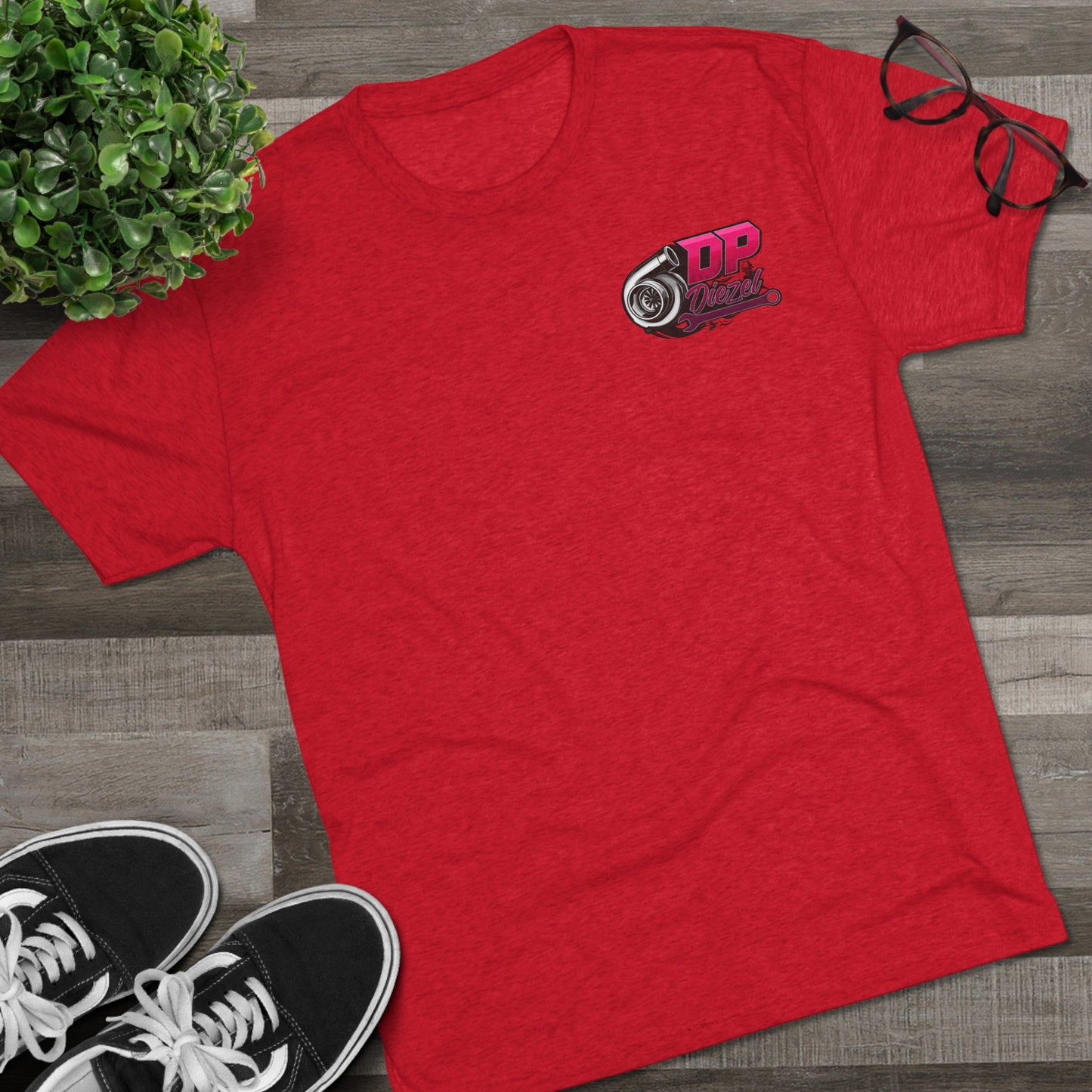 Unisex Tri-Blend Crew Tee - Pink